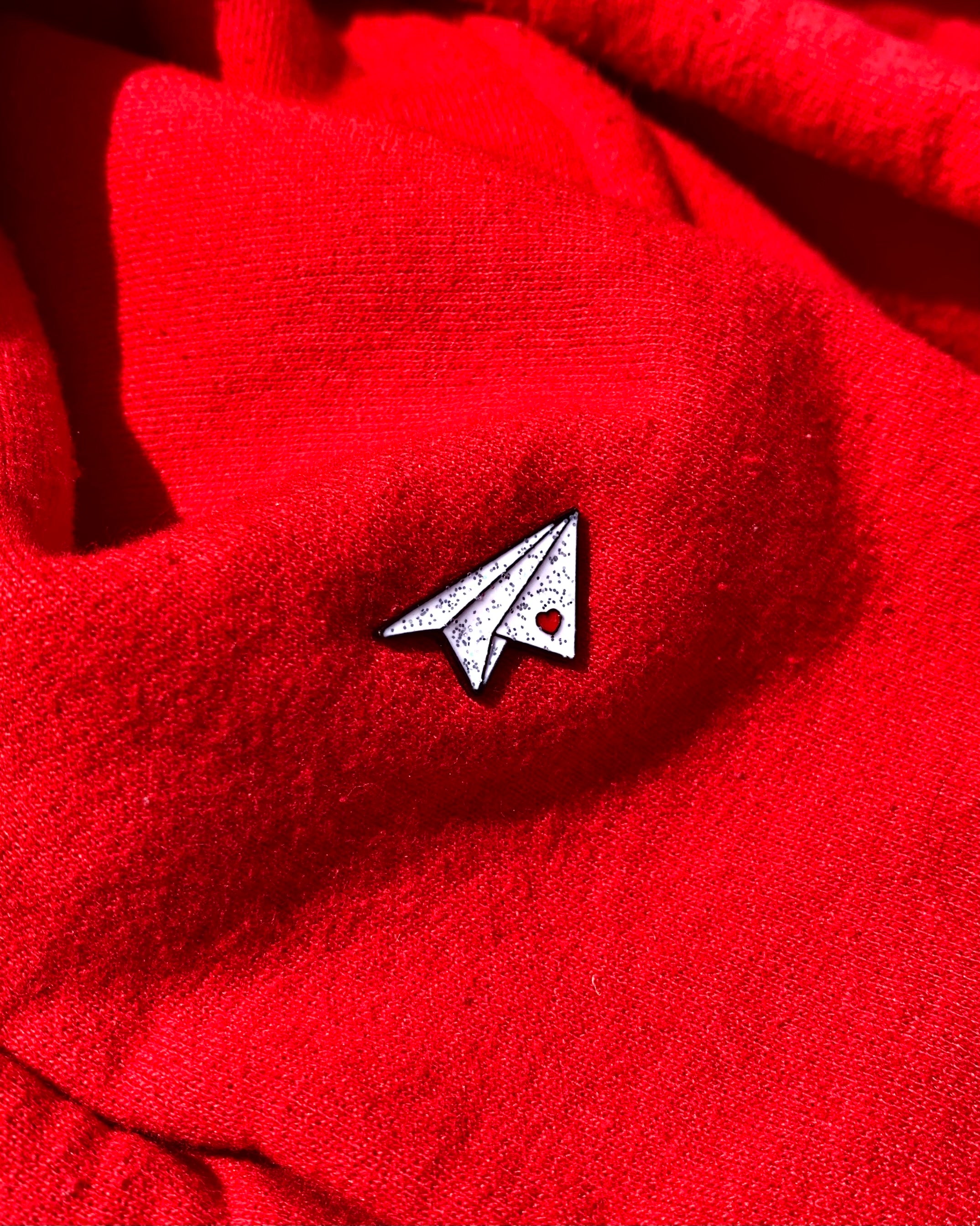 Mini Love Paper Airplane Pin
